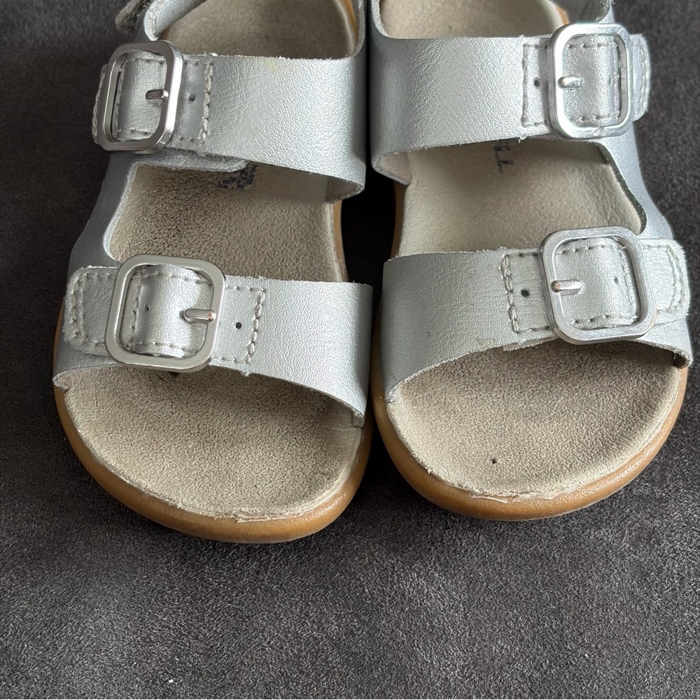 Merrell Toddler Sandals Silver Leather US 6.5 Select Grip - Picture 2 of 7